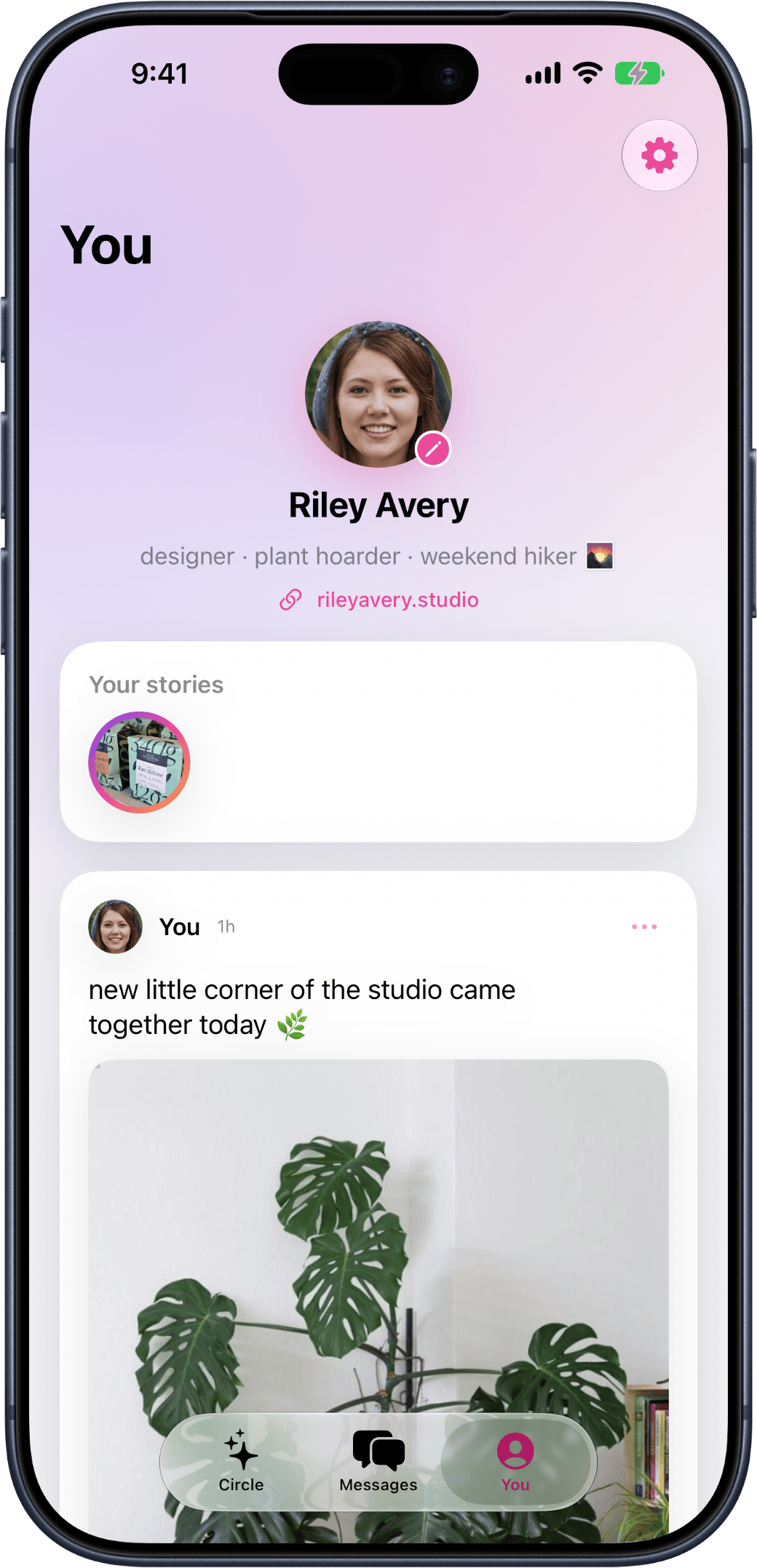 Haven profile and settings on iPhone — your identity and circle controls